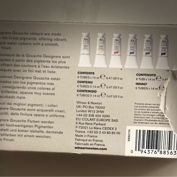 Winsor & Newton Designers Gouache Primary Color Set 6x14ml NEW - Picture 7 of 8